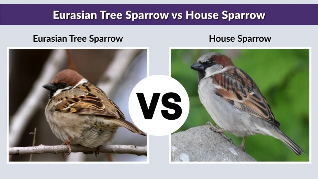 Eurasian Tree Sparrow vs House Sparrow