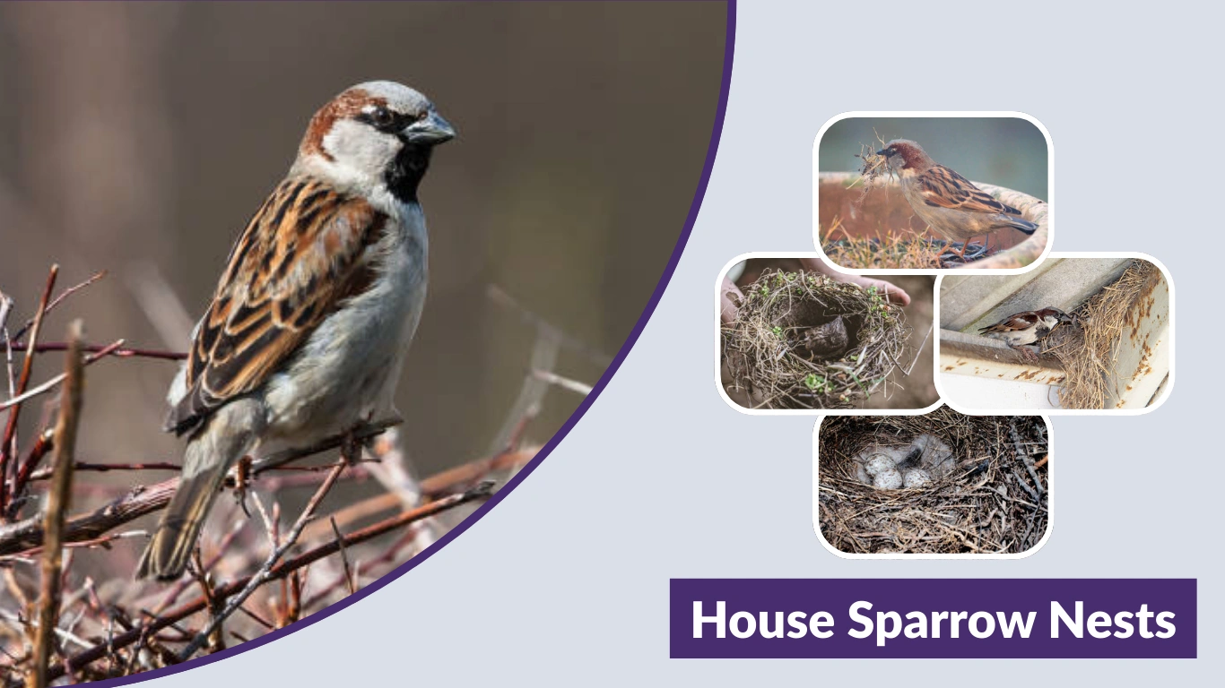 House Sparrow Nests Identification, Eggs, Behavior & Nesting Season
