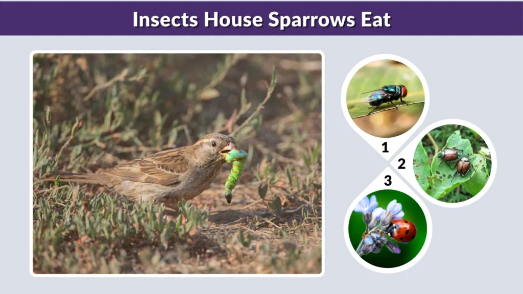 Insects House Sparrows Eat