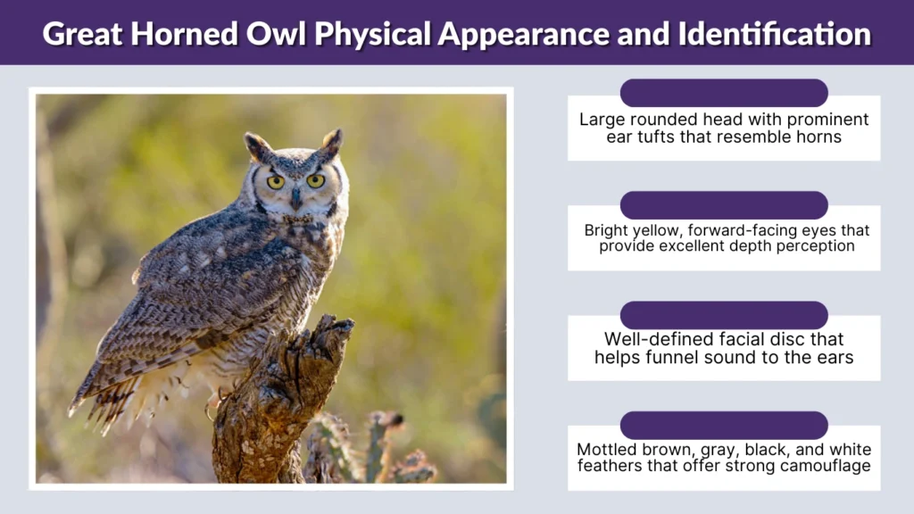 Great Horned Owl Physical Appearance and Identification