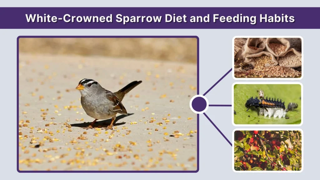 White-Crowned Sparrow Diet and Feeding Habits