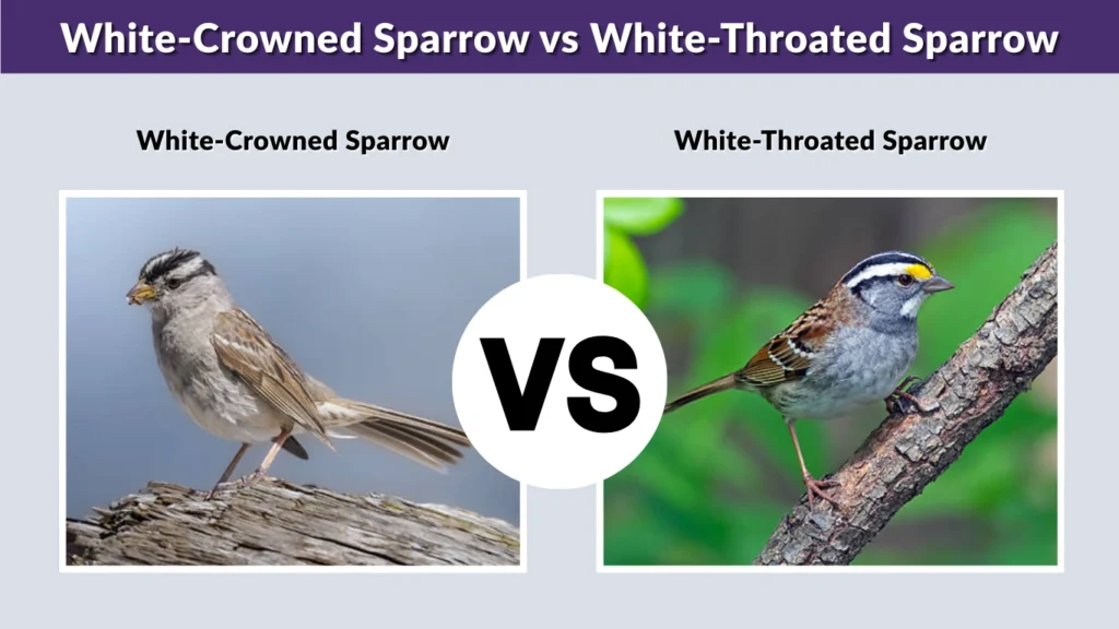White-Crowned Sparrow vs White-Throated Sparrow
