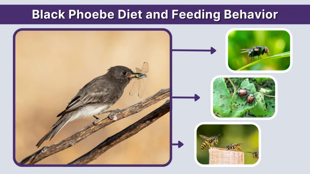 Black Phoebe Diet and Feeding Behavior