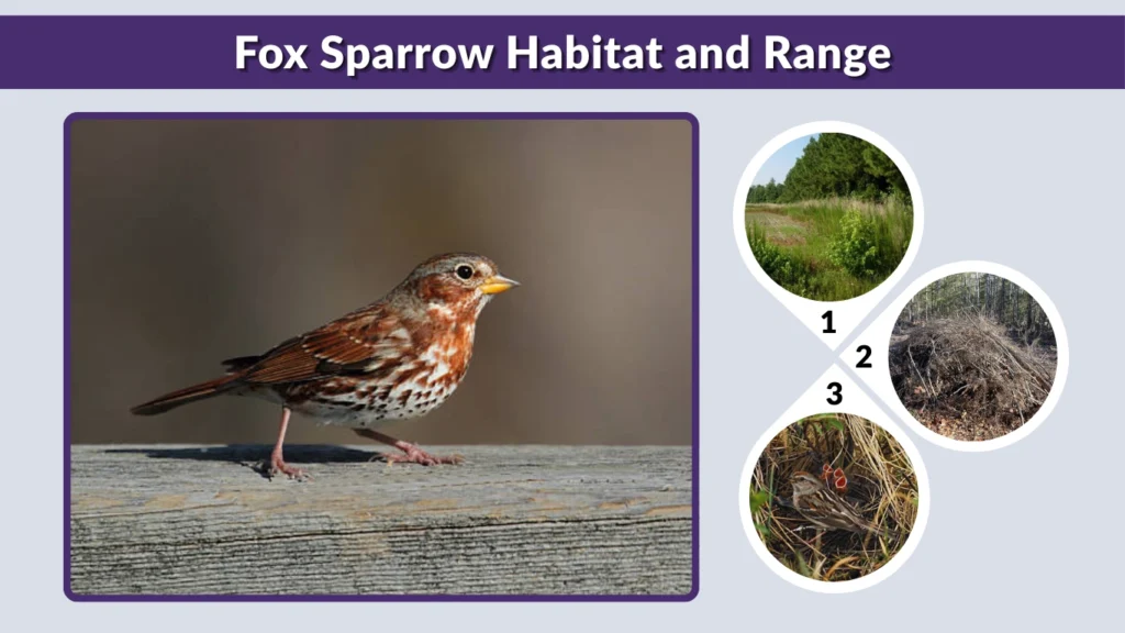 Fox Sparrow Habitat and Range
