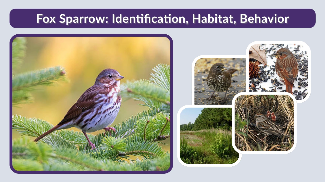 Fox Sparrow Identification, Habitat, Behavior & Migration Guide