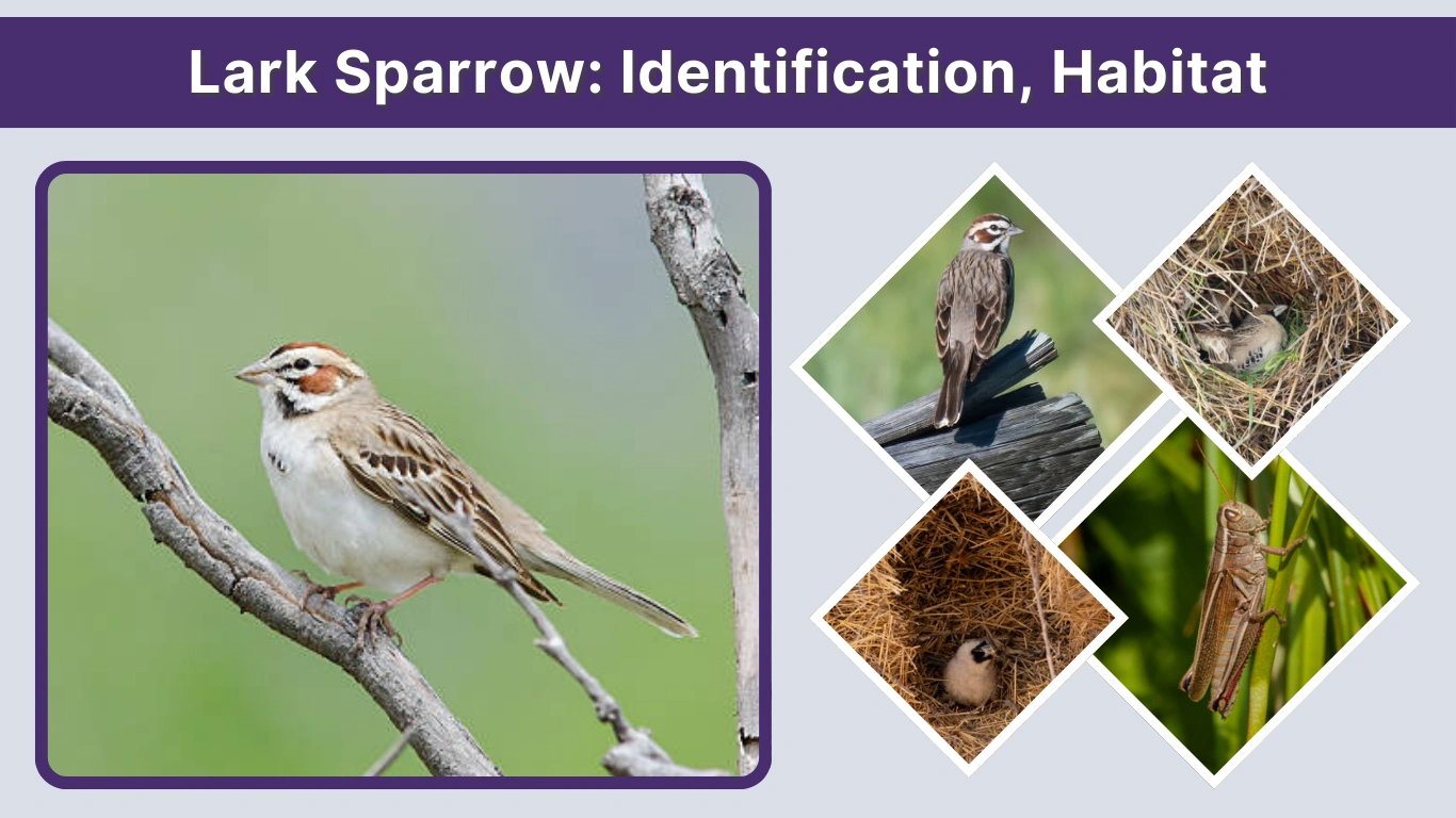 Lark Sparrow Identification, Habitat, Diet & Nesting Guide