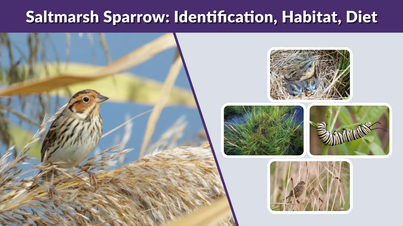 Saltmarsh Sparrow Identification, Habitat, Diet & Nesting Guide
