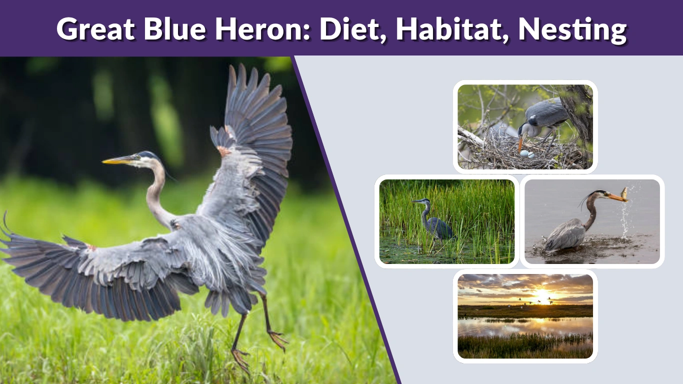 Great Blue Heron: Diet, Habitat, Nesting, Eggs & Lifespan