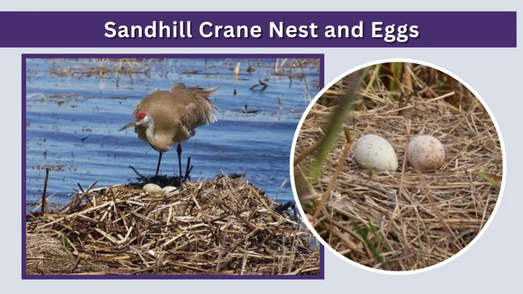 Sandhill Crane Nest and Eggs