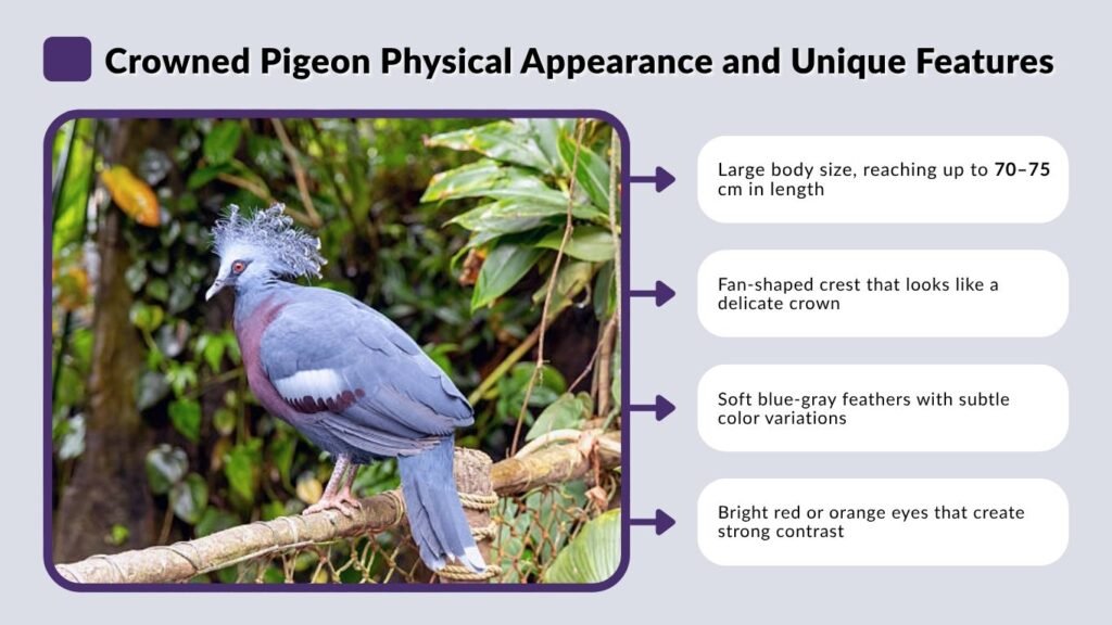Crowned Pigeon Physical Appearance and Unique Features