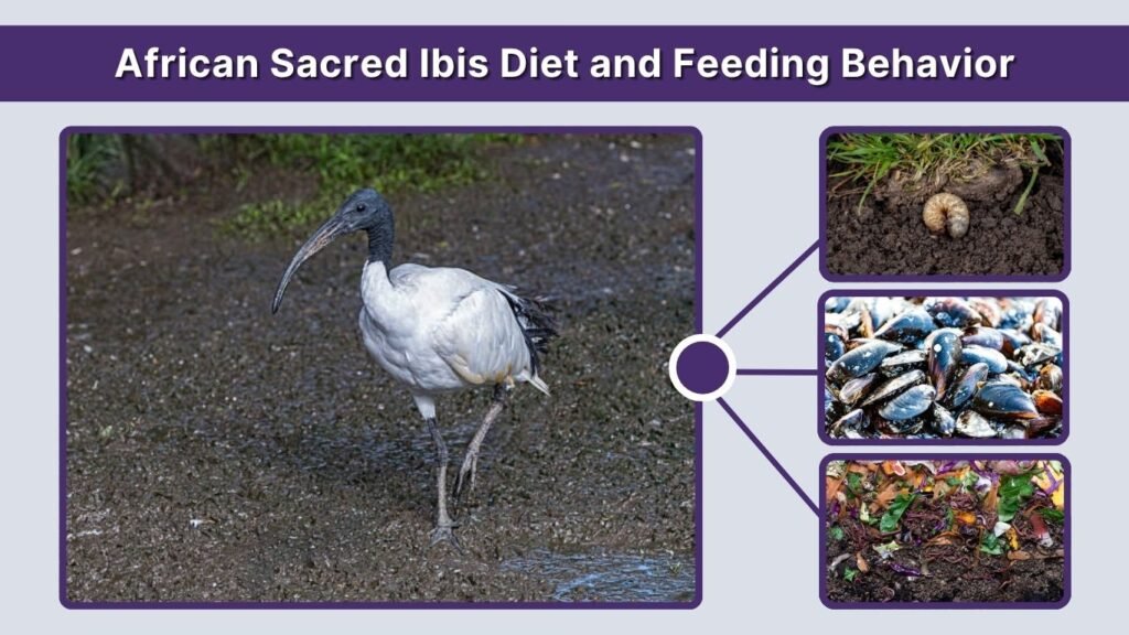 African Sacred Ibis Diet and Feeding Behavior
