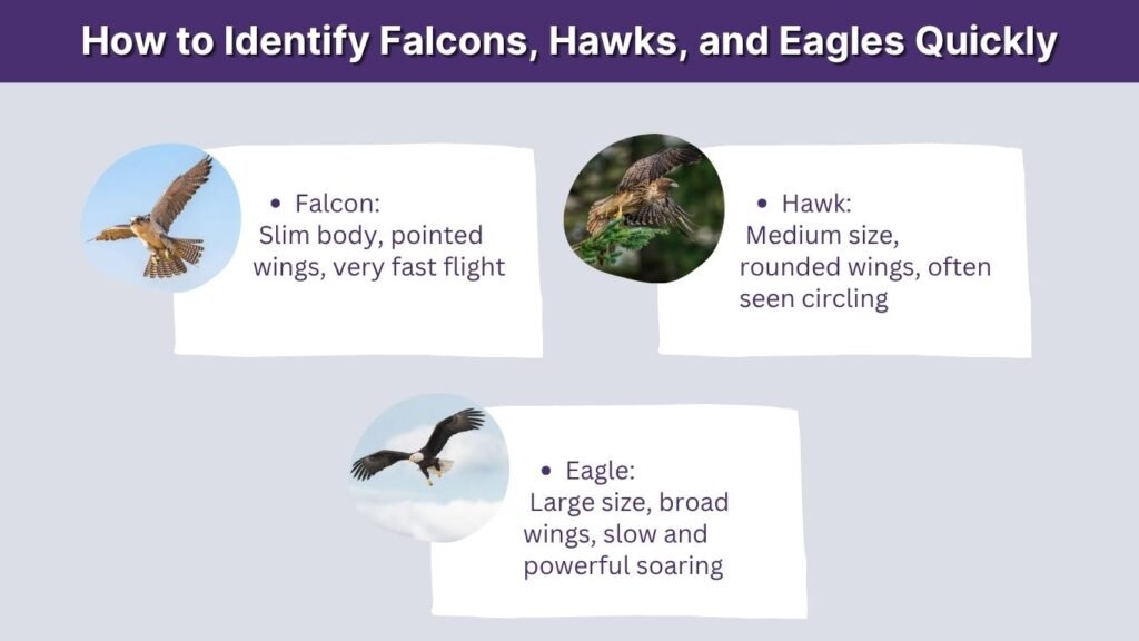 How to Identify Falcons, Hawks, and Eagles Quickly