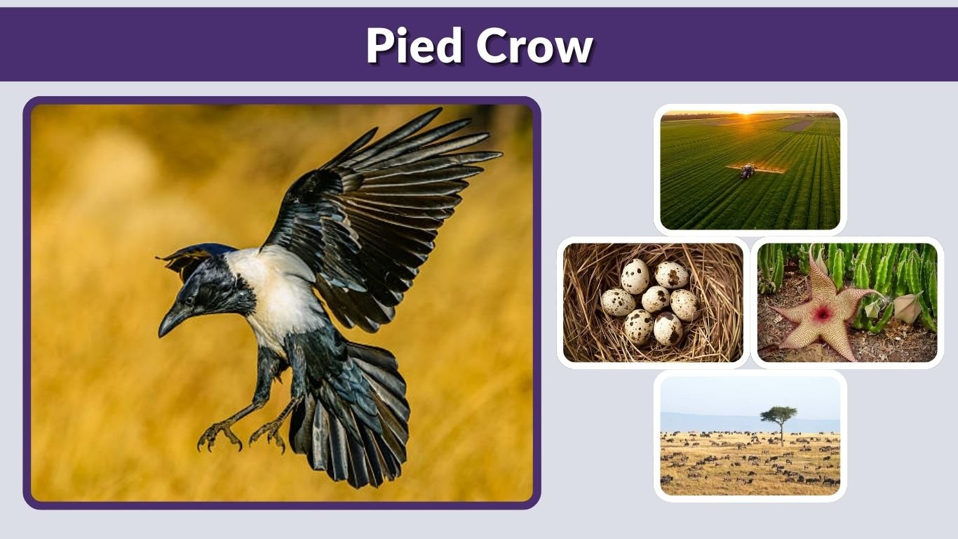 Pied Crow: Habitat, Diet, Behavior, and Bird Facts