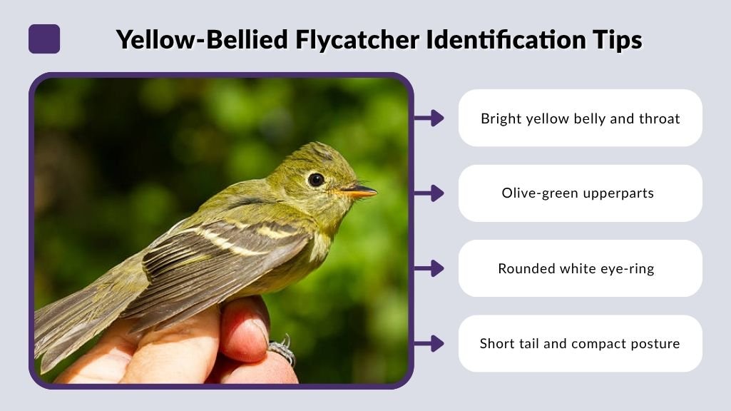 Yellow-Bellied Flycatcher Identification Tips