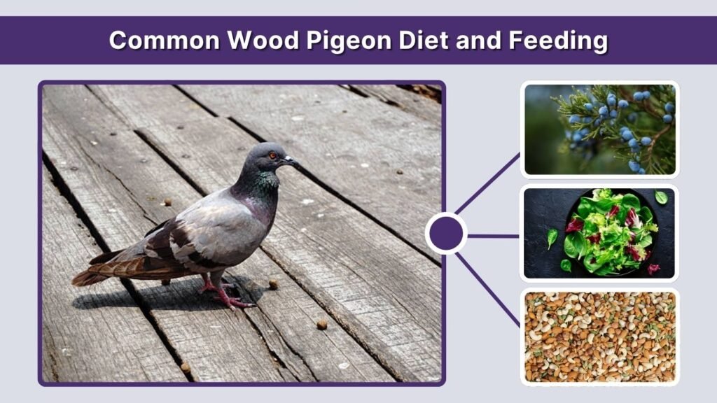Common Wood Pigeon Diet and Feeding