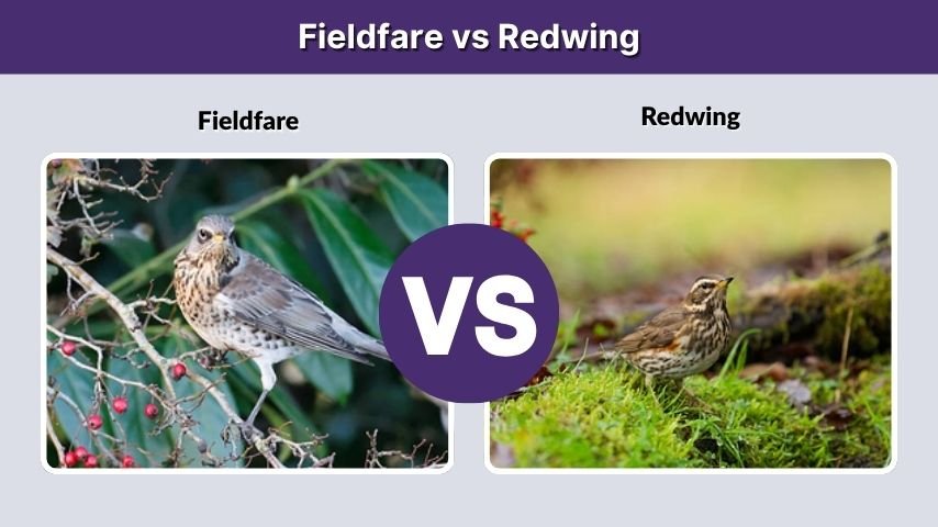 Fieldfare vs Redwing