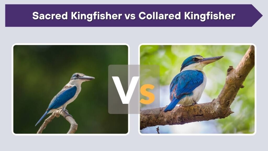 Sacred Kingfisher vs Collared Kingfisher