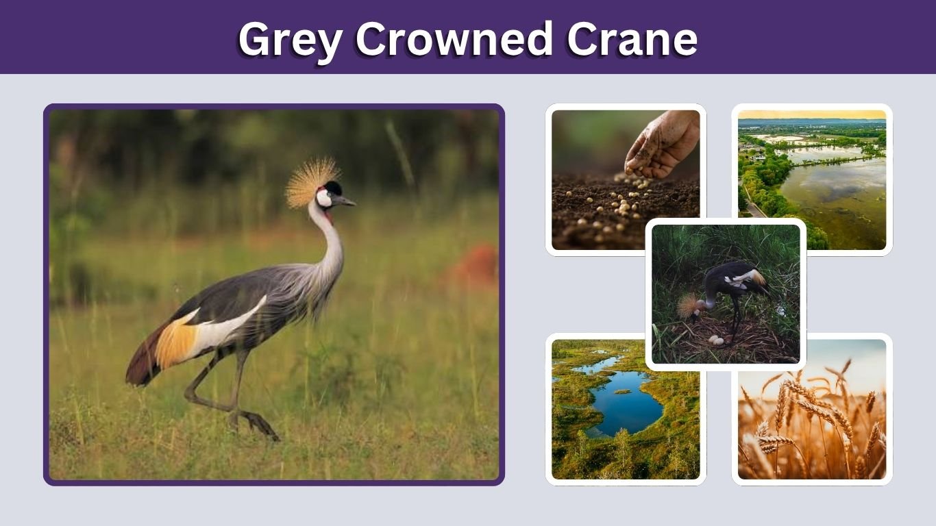 Grey Crowned Crane: Habitat, Diet, Size and Facts