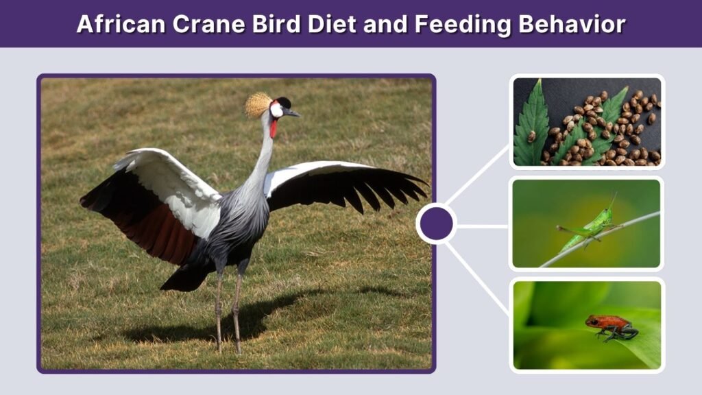 African Crane Bird Diet and Feeding Behavior