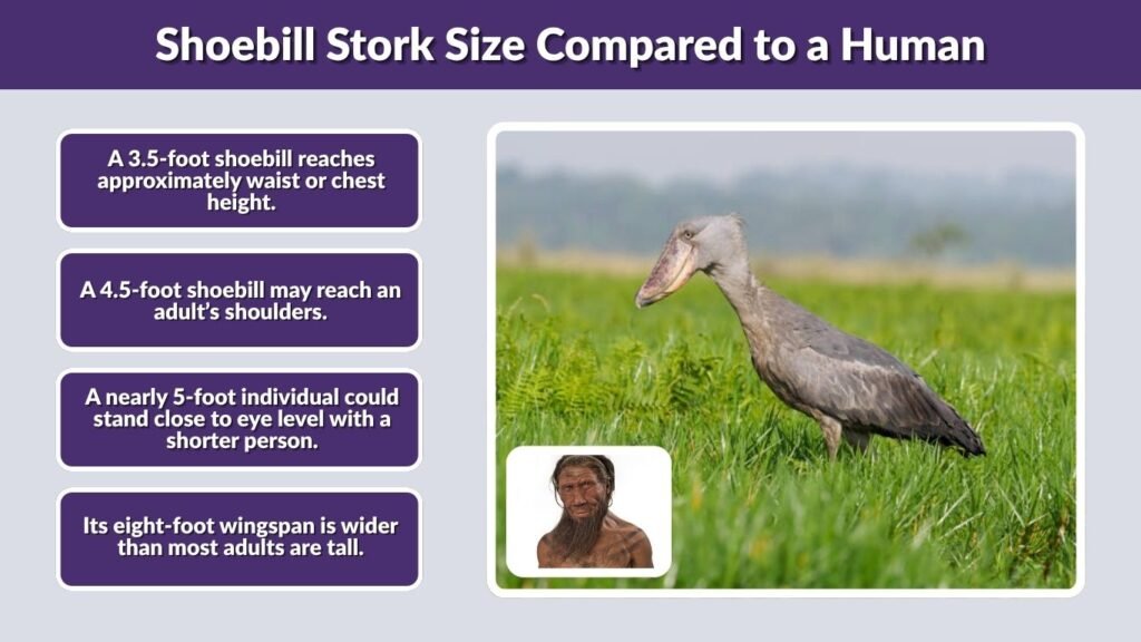 Shoebill Stork Size Compared to a Human