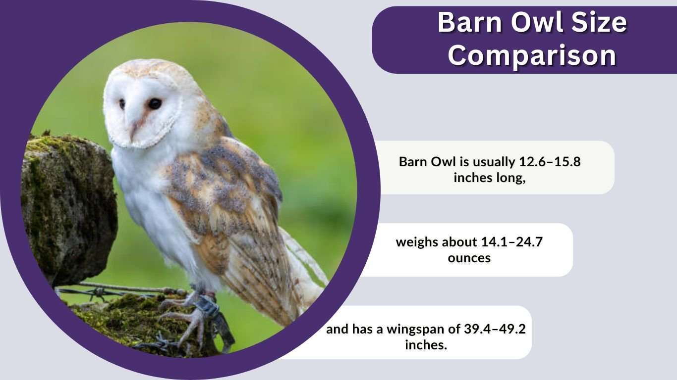 Barn Owl Size Comparison: Height, Weight, Wingspan and Age
