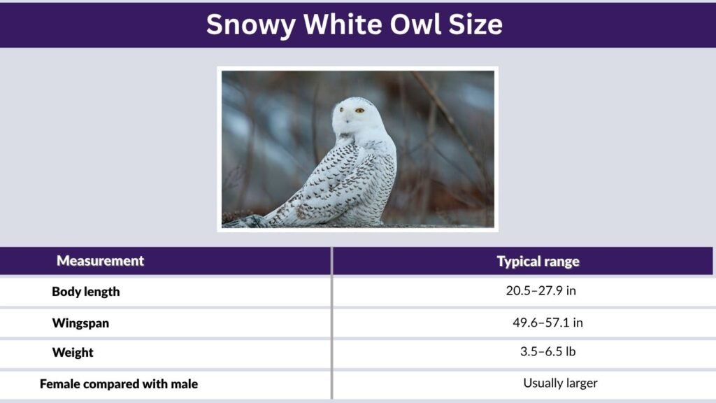 Snowy White Owl Size