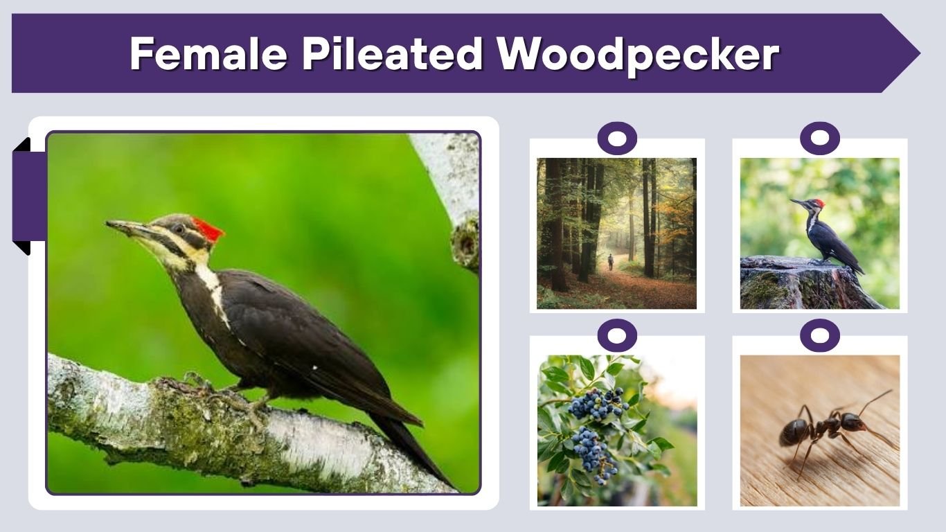 Female Pileated Woodpecker: Appearance, Call, Diet & Behavior
