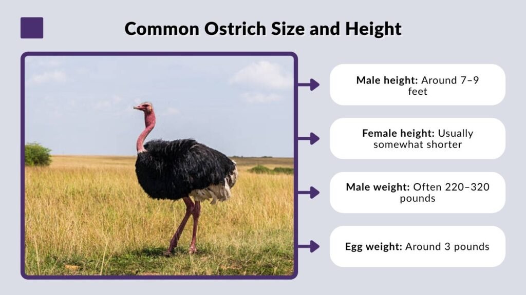 Common Ostrich Size and Height