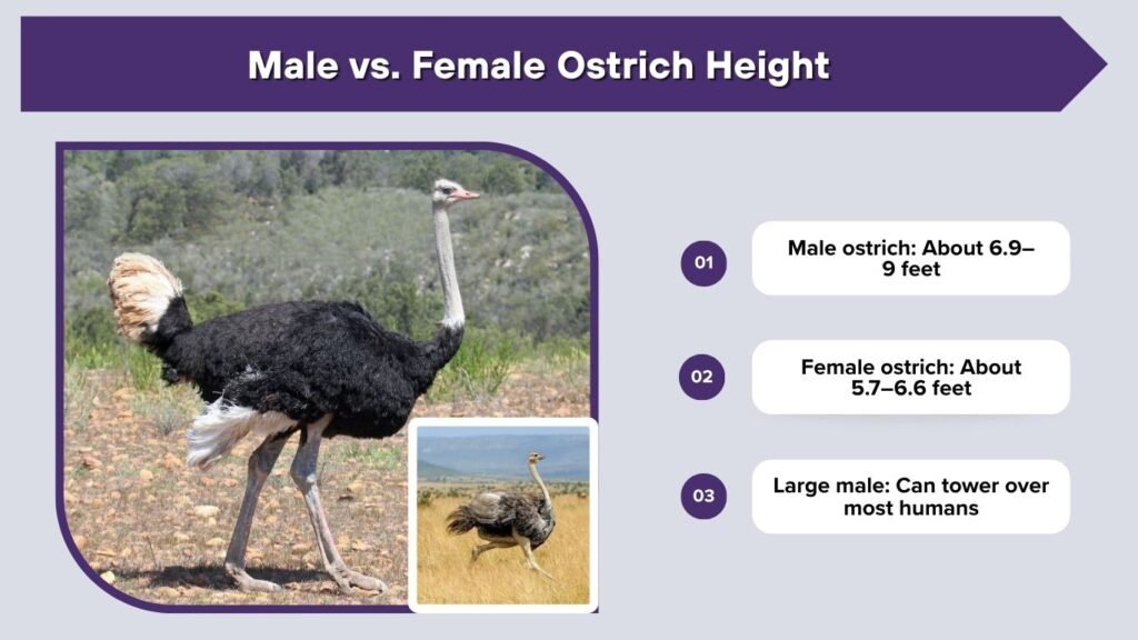 Male vs. Female Ostrich Height