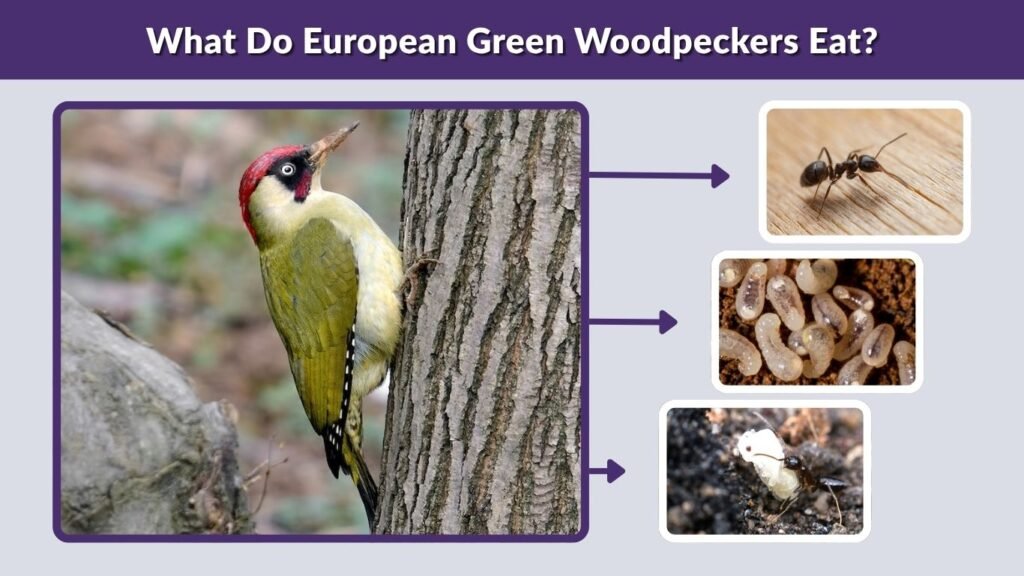 What Do European Green Woodpeckers Eat?