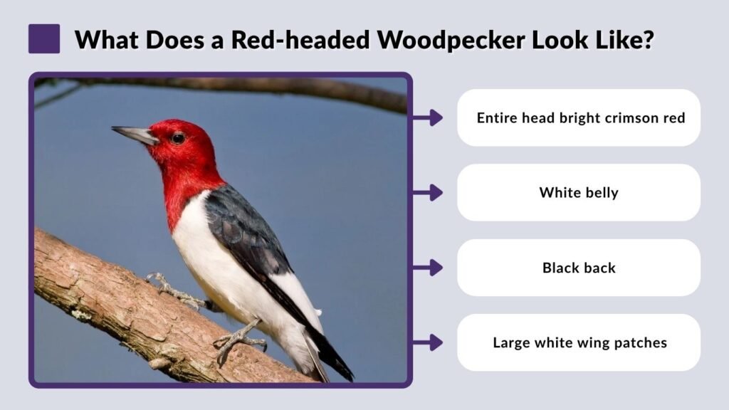 What Does a Red-headed Woodpecker Look Like?