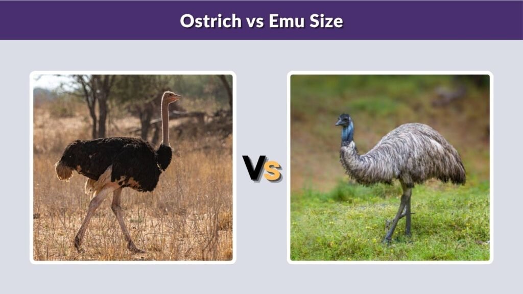 Ostrich vs Emu Size