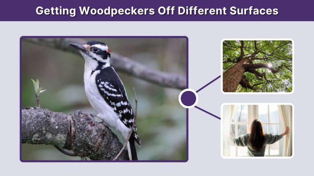 Getting Woodpeckers Off Different Surfaces