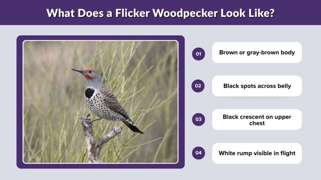 What Does a Flicker Woodpecker Look Like?