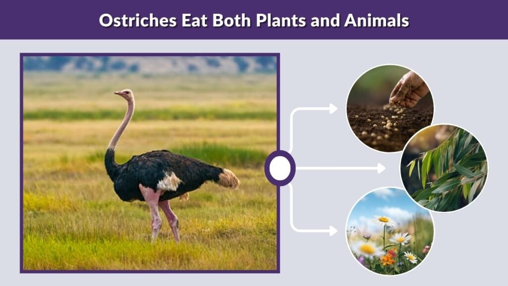 Ostriches Eat Both Plants and Animals