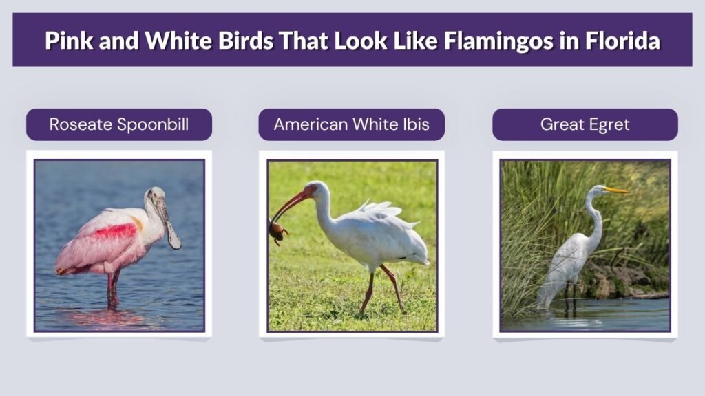 Pink and White Birds That Look Like Flamingos in Florida