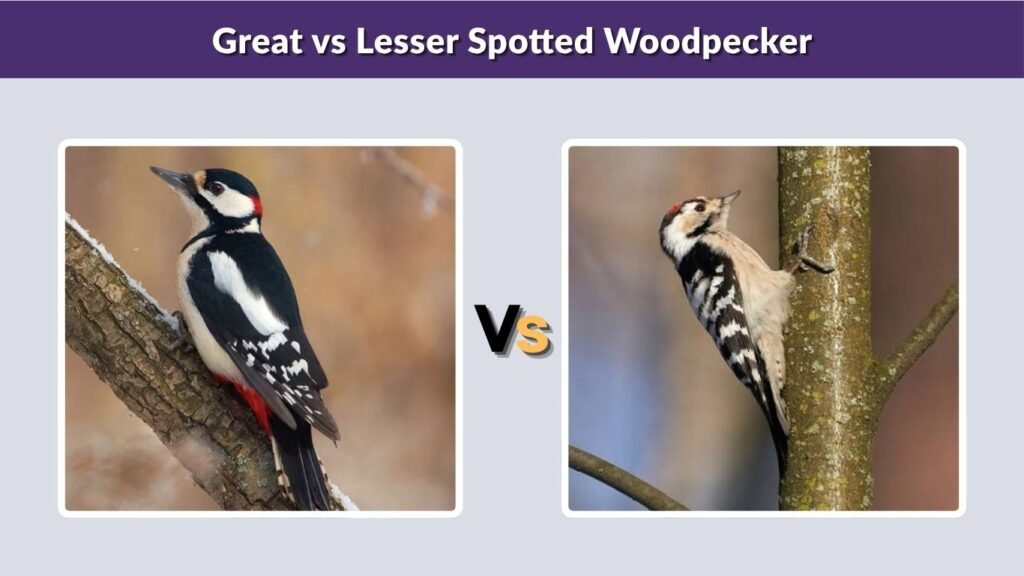 Great vs Lesser Spotted Woodpecker