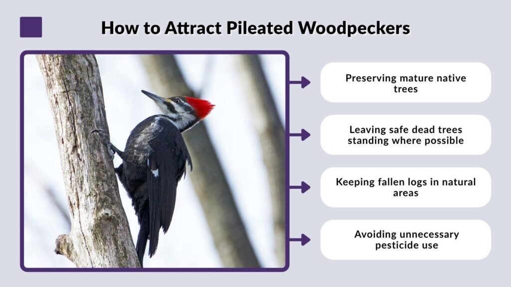 How to Attract Pileated Woodpeckers