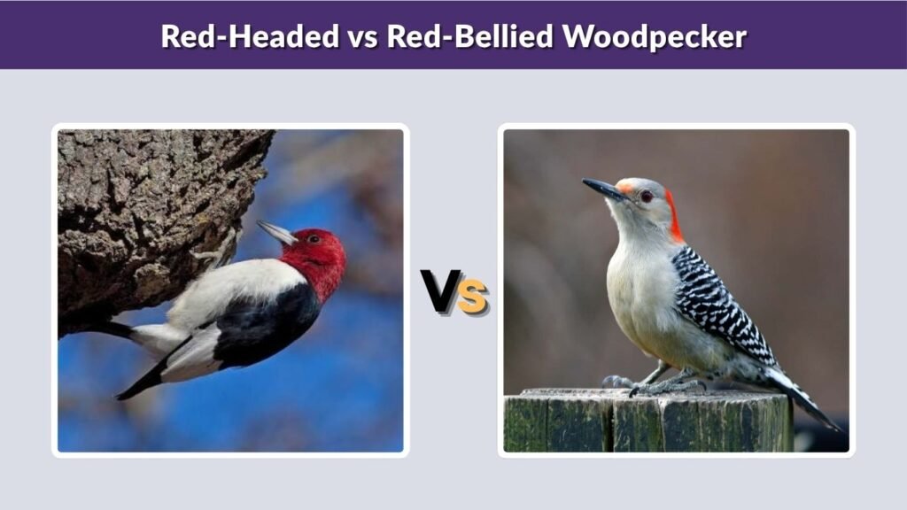 Red-Headed vs Red-Bellied Woodpecker