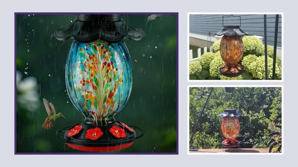 HouseSapp Solar Color-Changing Hummingbird Feeder