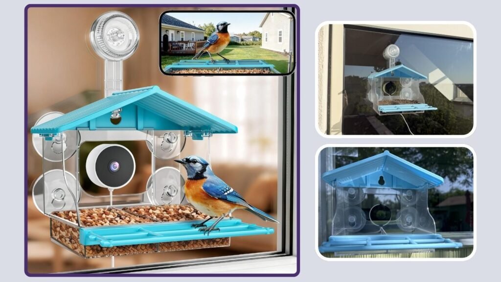 Upgraded Smart Window Bird Feeder with Identification & Recording