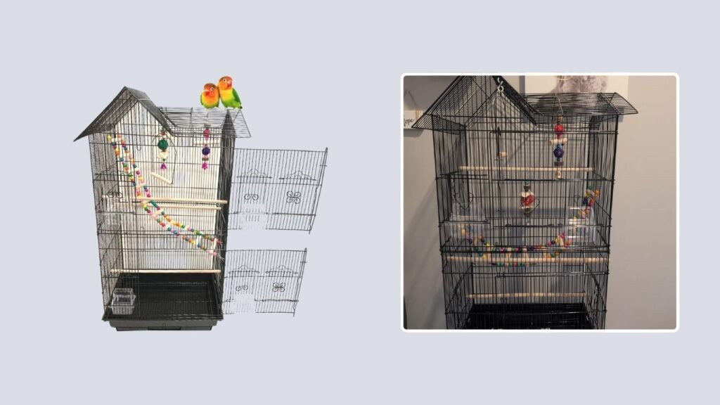 Mcage 38-Inch Double Roof Top Bird Cage