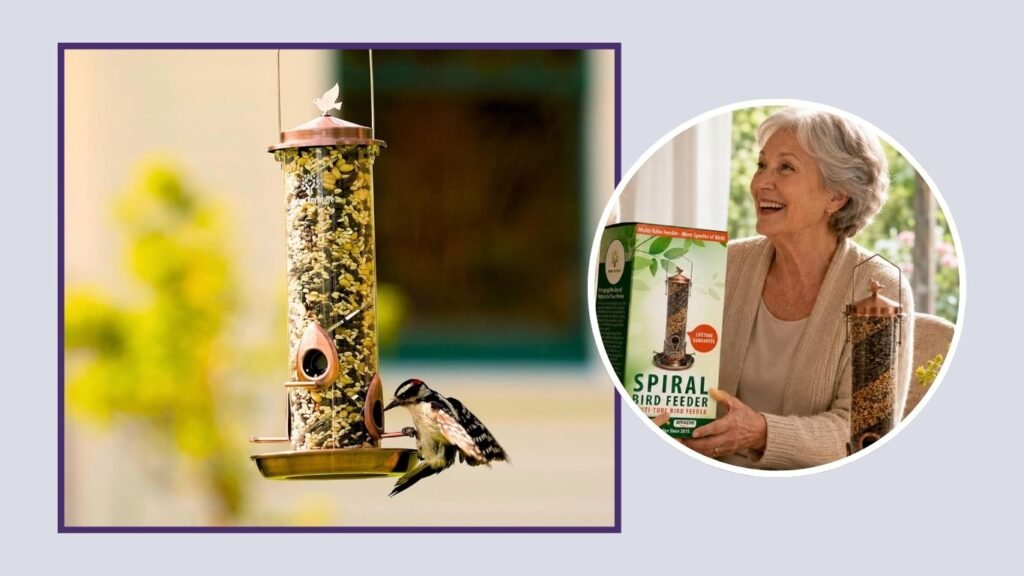 Spiral Hanging Bird Feeder for Outdoor Birds