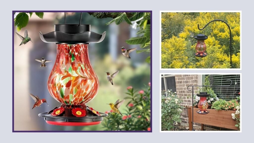 DesGully Solar Hummingbird Feeder