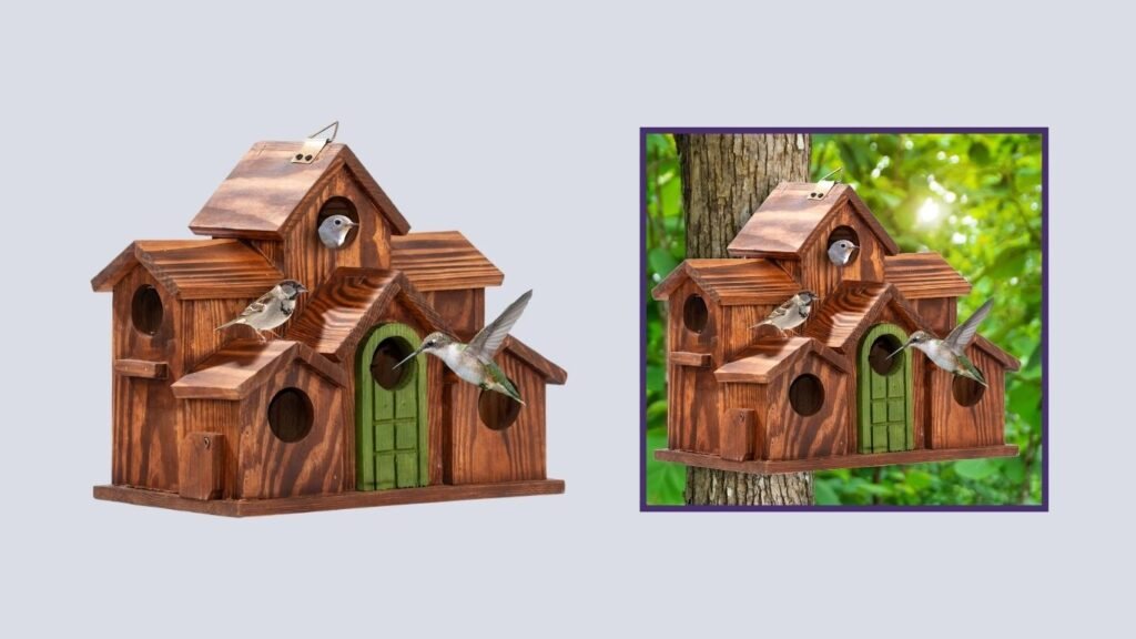MIXUMON Outdoor Birdhouse with Clean-Out Design