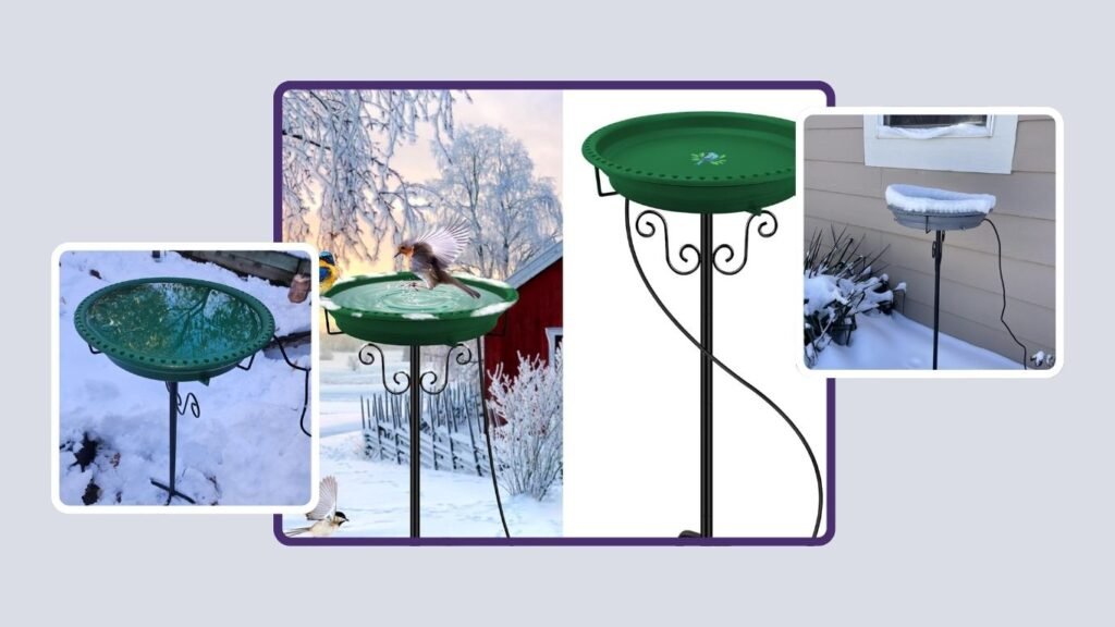 Lovppy Heated Bird Bath for Outdoors