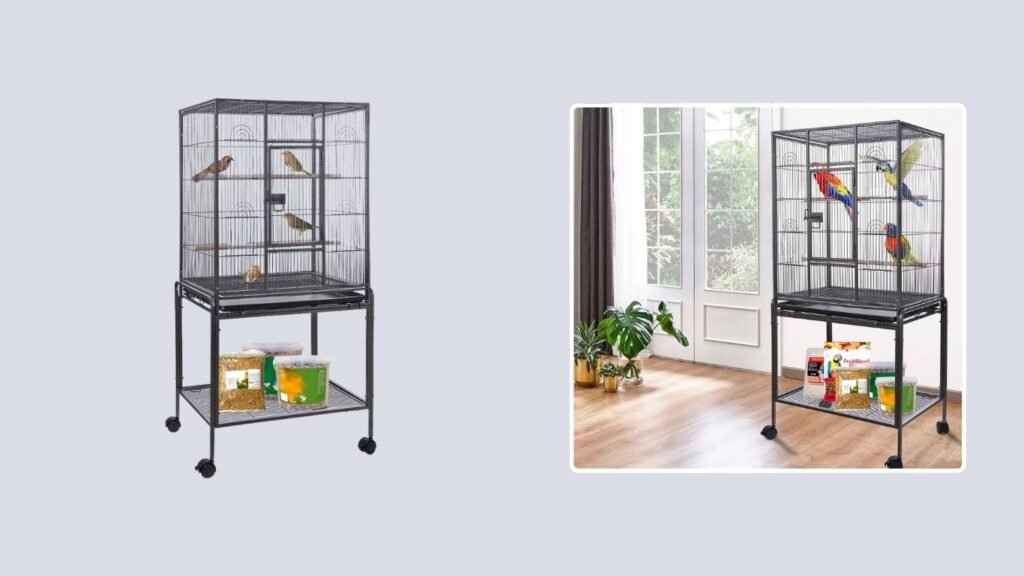 HSM 53-Inch Wrought Iron Large Bird Flight Cage