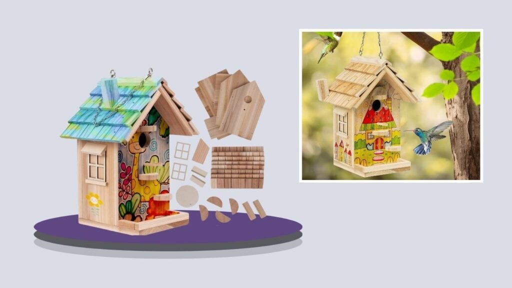Outdoor Wooden Hanging Birdhouse Kit