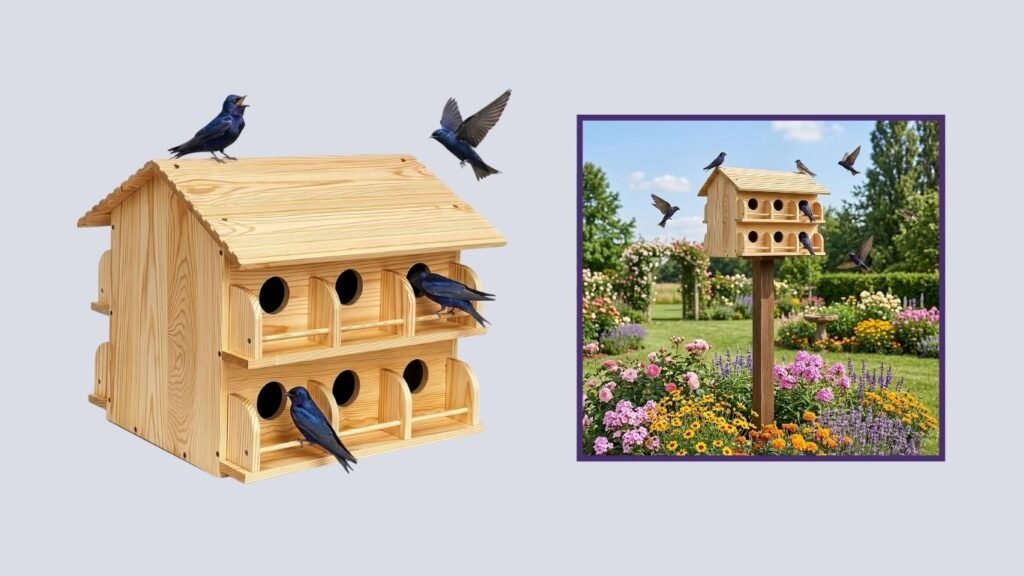 Iriisy 12-Room Weatherproof Purple Martin House