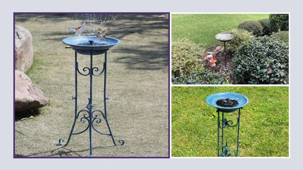Outdoor Birdbath Fountain for Garden & Yard